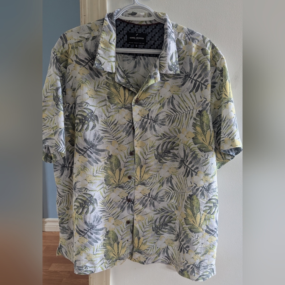 Daniel Hechter Tropical Leaf Print Men's Shirt